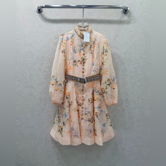 Zimmermann Dresses & Skirts - Zimmermann Floral Midi Dress - Cream and Blue